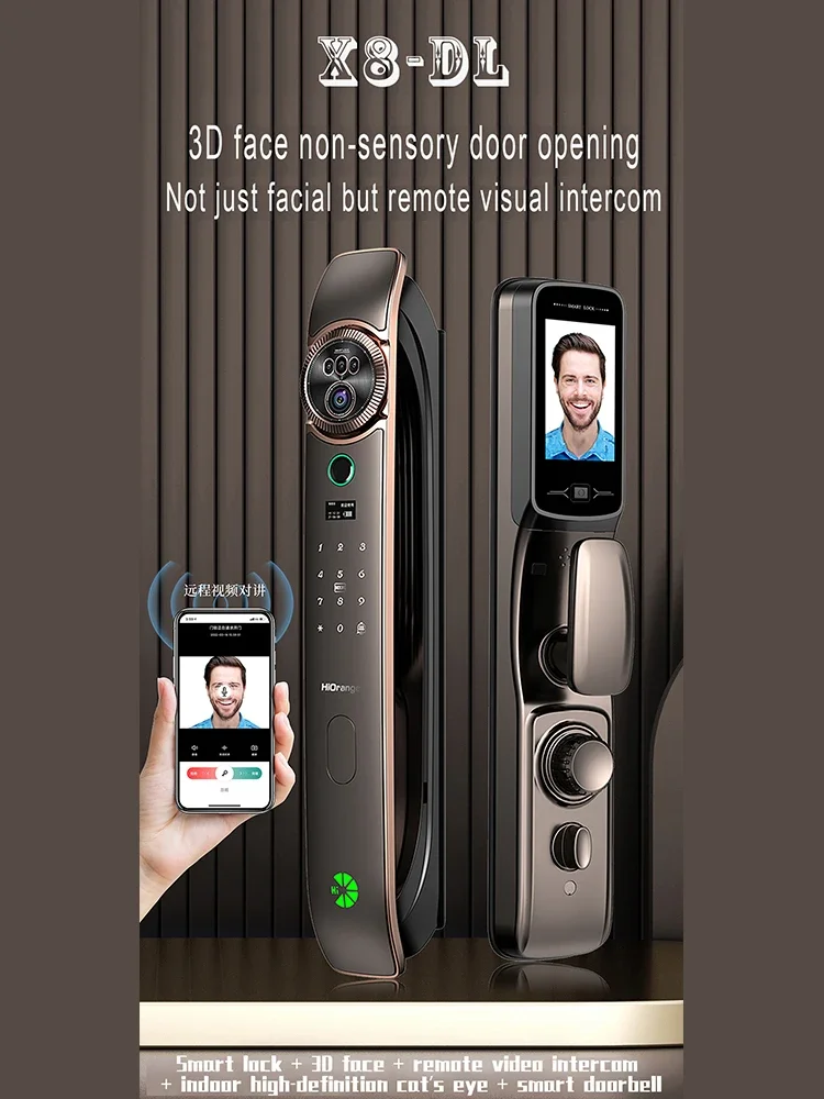 007 HiOrange 3d Face Smart Locks House Door New Digital Door Locks Intelligent Electronic Smart Locks