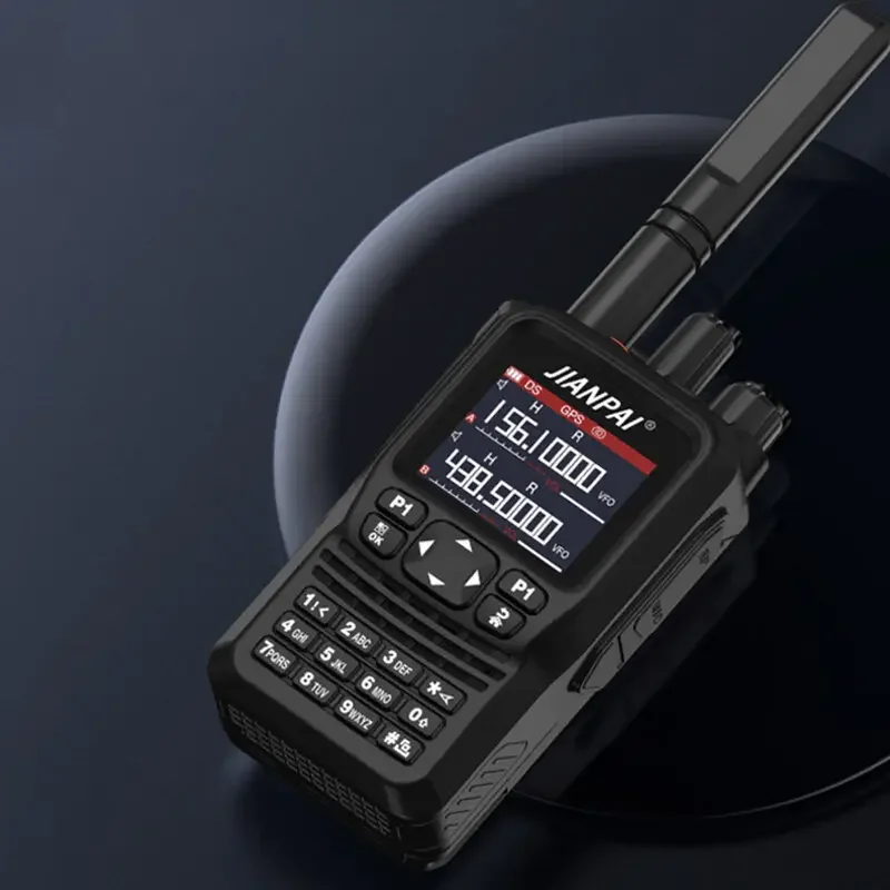 JIANPAI 8800 Plus Walkie Talkie 16 saluran, Radio tahan air pengisian daya tipe-c kekuatan tinggi Band ganda kekuatan tinggi 10W 5800mAh