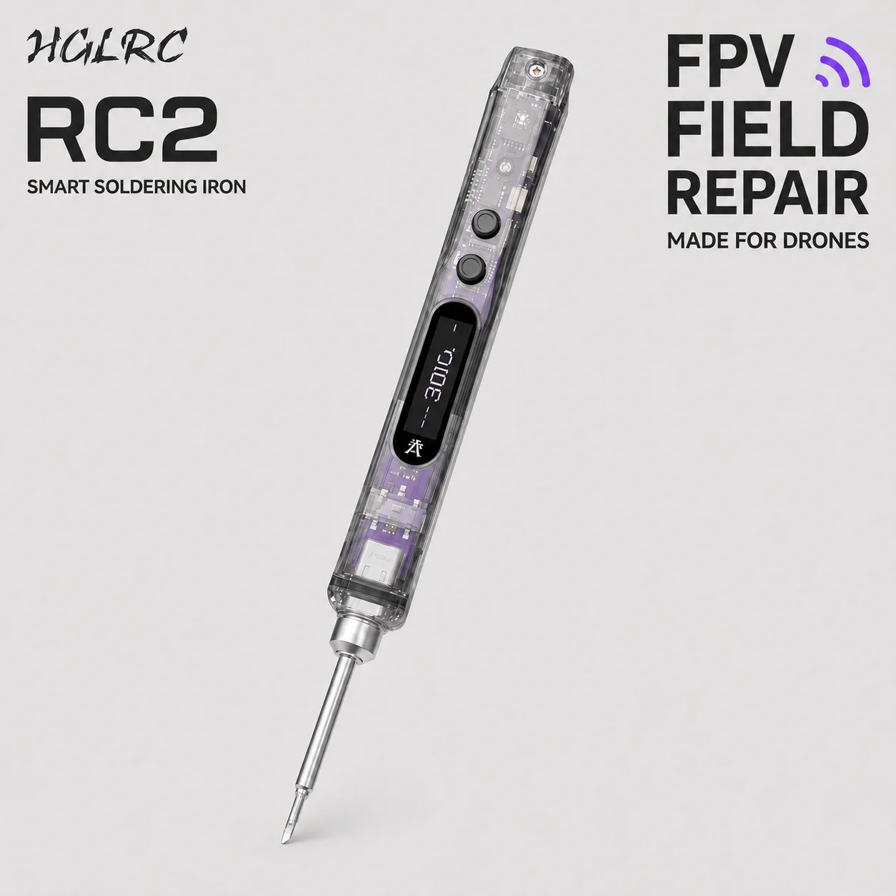 hglrc-rc2-65w-portable-soldering-iron-usb-c-pd-qc-oled-adjustable-temperature-for-electronics-pcb-compatible-with-ts100-t12-tips