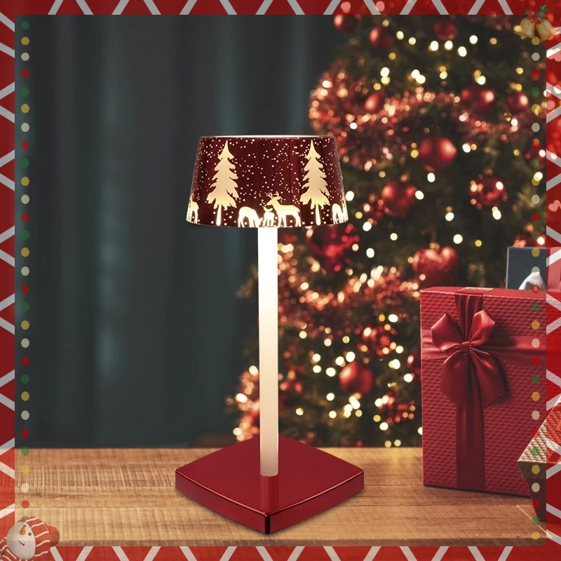 Christmas Gift USB LED Cordless Protable lamp Decorate table lamp Hollow lamp shade dimmable bedroom Atmosphere night light