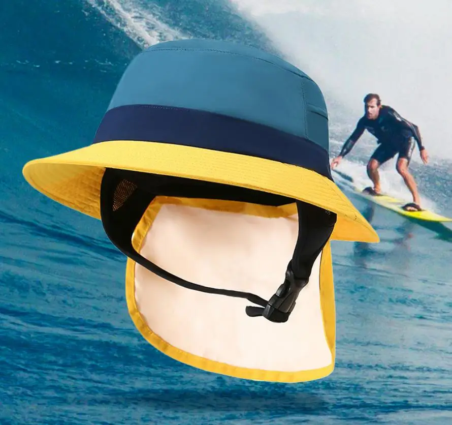 Bunte Surf mütze Sommer Sonnenschirm upf50 Mütze Männer Frauen Strand Spritz wasser Fischer hut Meer Sonnen hüte Golfhut – Detail 14