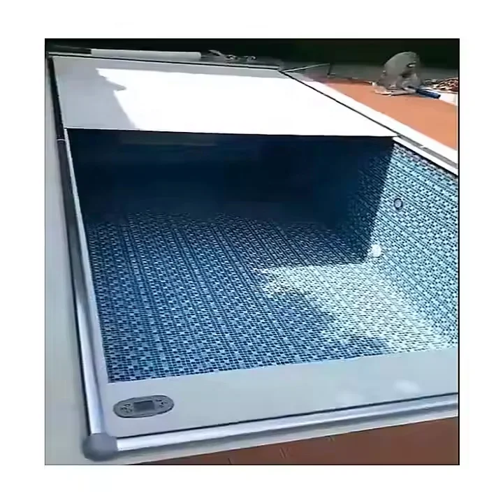 China Factory Customized Safety Pool Cover Automatic Aluminum Slats Rolling Swimming Pool Cover With Guide Rail