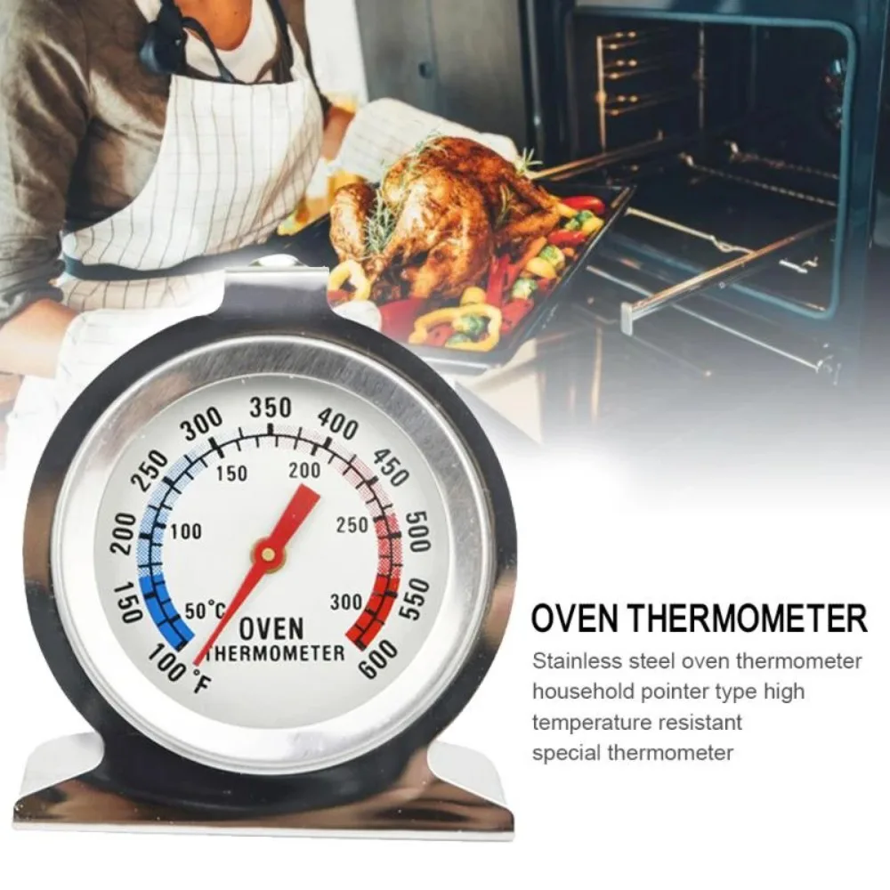 Durable Stainless Steel Safe Oven Thermometer 50 300°C Mini Dial Stand Up Temperature Gauge Food Meat Kitchen Tool image 6
