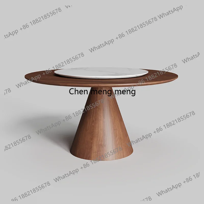 small round table household small apartment coffee shop round dining table solid wood round dining table and chairs  R