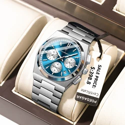 POEDAGAR Fashion Luxury Watches For Men Stainless Steel Waterproof Man Watch Luminous Date Chronograph Sports Men's Quartz Watch