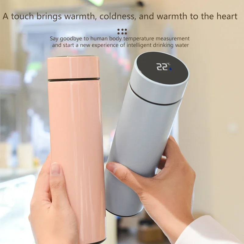 1pc 200ML Smart Thermos Water Bottle Intelligent Temperature Display Stainless Steel Vacuum Flasks Thermoses With Filter Tee Cup