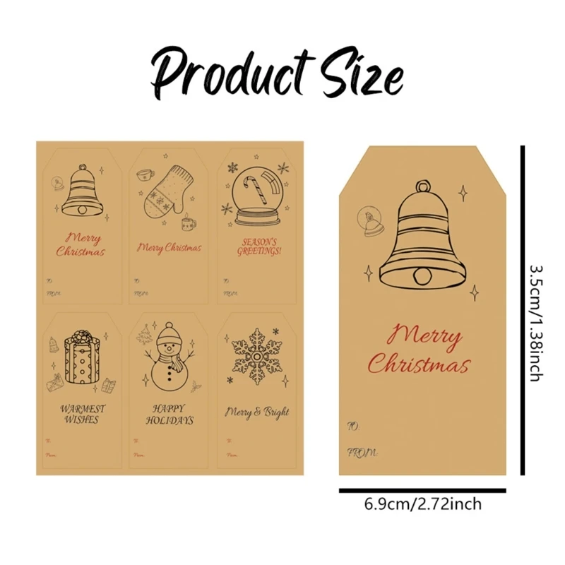 20 шт. самоклеящаяся этикетка-наклейка с рождественским подарком для праздника
