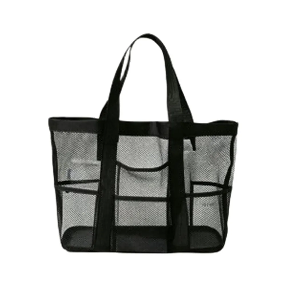 Travel-Friendly Mesh Shower Bag with Hangable Design and Dual Carry Options for Home Gym and Outdoor Convenience