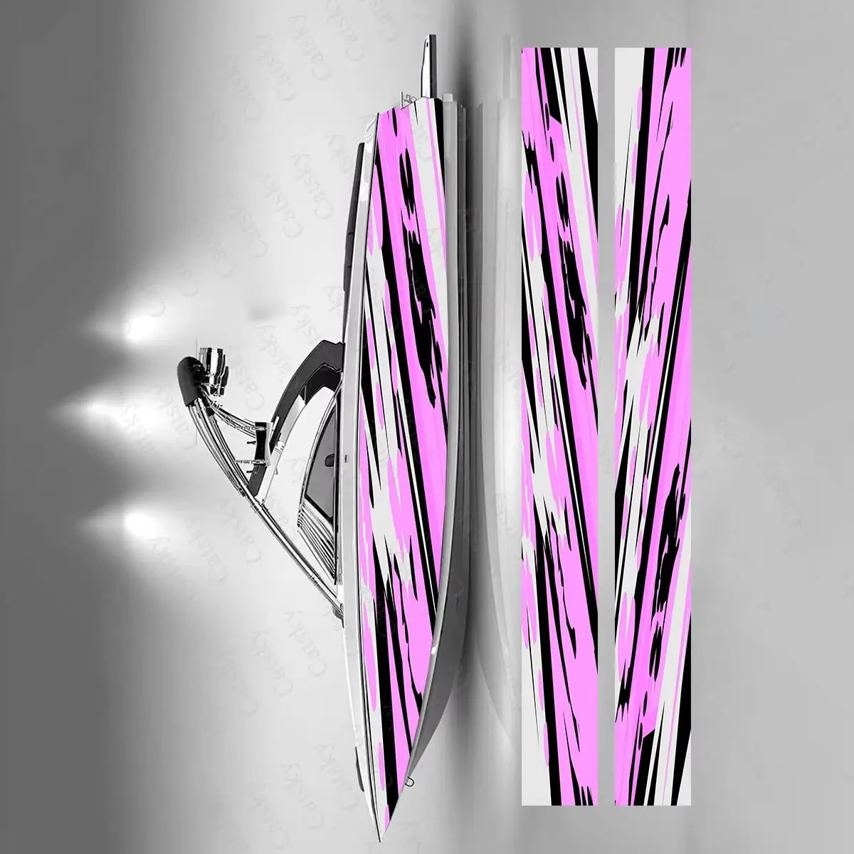 

Abstract Cute Pink Graffiti Boat Sticker Fashion Custom Fish Boat-Sticker Vinyl Waterproof Boat Wrap Graphic Boat Wrap Decal