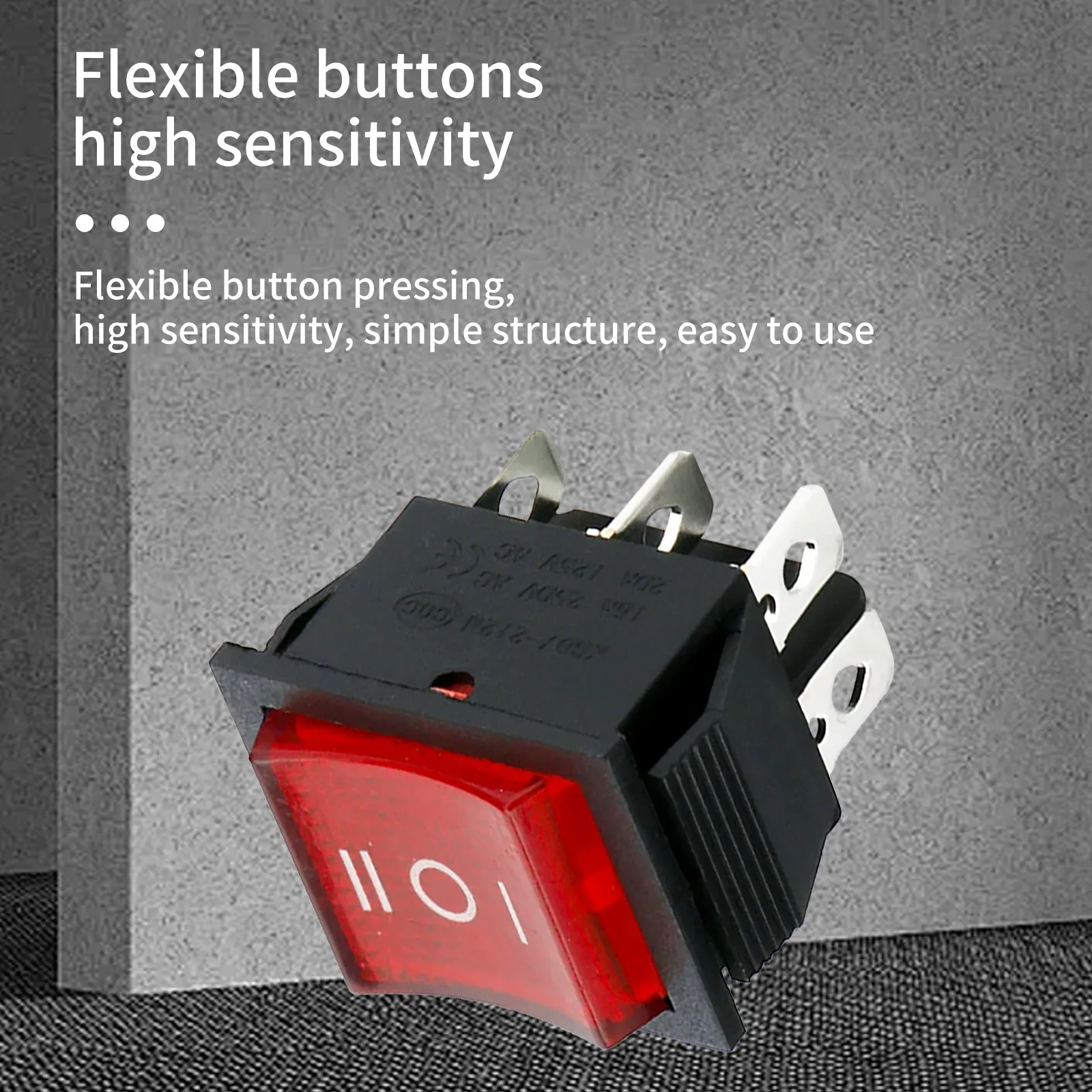 10Pcs Rocker Switch Switch for Automotive Car,KCD1/6A, KCD3/16A,KCD4/16A,Lighting Up LED 12v/220v(optional) view 5