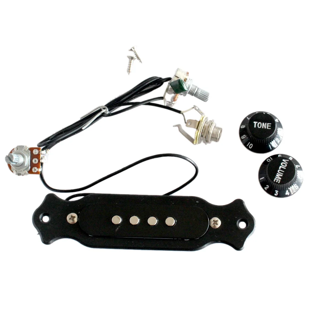 Guitar Pickup With Volume & Tone Rotary Knob for 4 Strings E-cigar Box Guitar Durable And Safe for Your Guitar