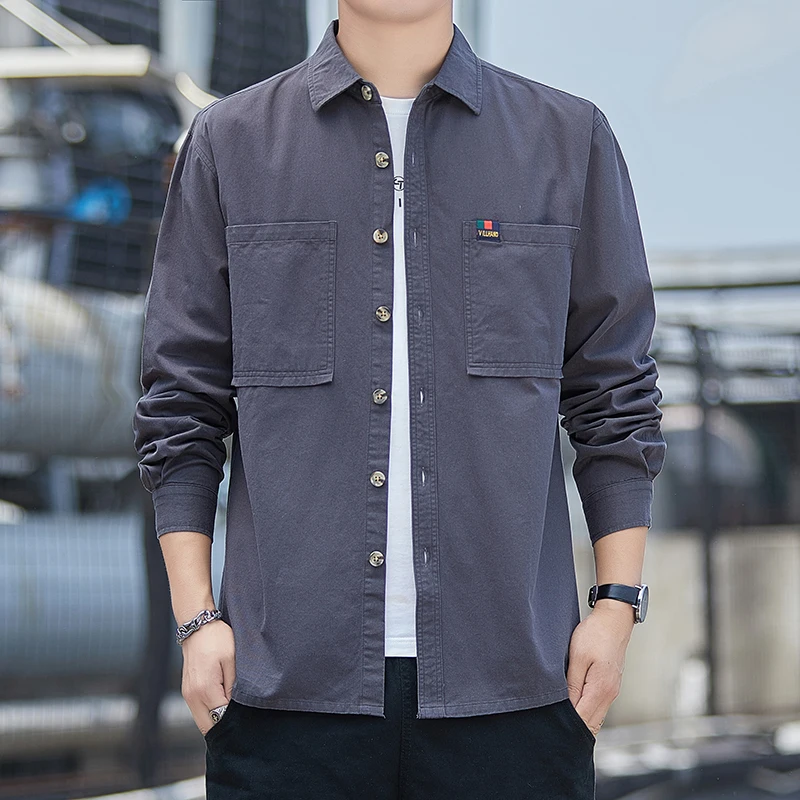 ربيع الخريف رقيقة irt عارضة طويلة Sve بدوره إلى أسفل طوق Jaet معطف للشباب الترفيه عمال تنوعا القطن بولي...