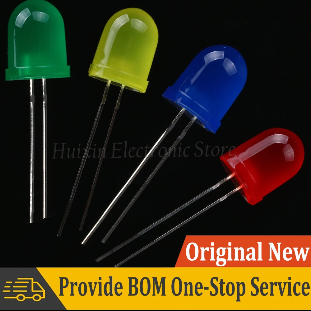 10mm F10 LED Red Blue Yellow Green 20mA Ultra Bright Round LED Light Emitting Diode Lamp DIY Eelectronic