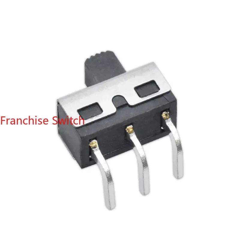 

10PCS SS12D06G5 Toggle Switch High-quality Sliding 3-pin And 2-gear Horizontal Bent FootHandleHeight5MMFoot Distance 4.7.
