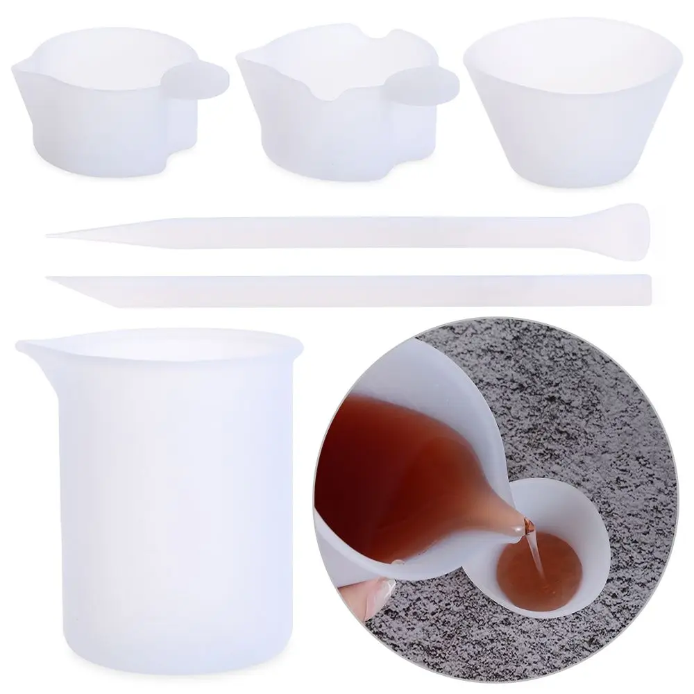 Round Stirring Stick Reusable Jewelry Making Tool Silicone Mould Epoxy Resin Cup Measuring Cup