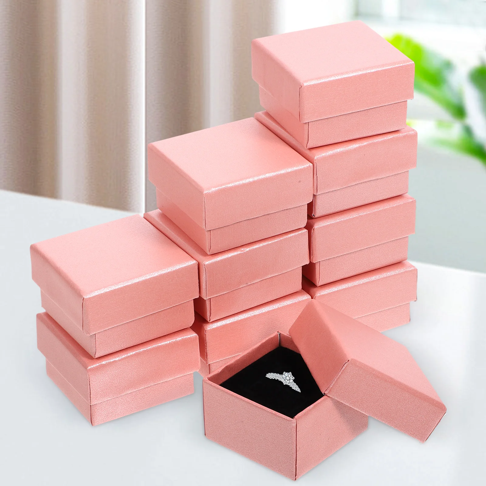 

10Pcs Jewelry Boxes Bulk Classic Color Necklace Packaging Cases Reusable Small Gift Boxes for Earrings Necklaces Jewelry Storage