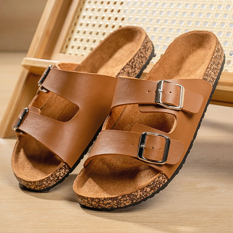 Slippers for men and women Birken indoor non-slip cork slippers women beach outdoor home comfortable casual sandals large size