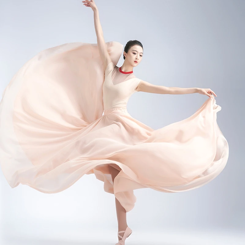 Vêtements de danse classique résistants pour femmes, vêtements de performance élégants chinois, jupe grande balançoire, vêtements de pratique de ballet, nouveau, 1000