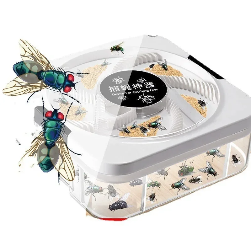 Anti-fly Cage Fly Capture Artifact Household Fully Automatic Fly Trap, Light Catch Trap and Kill Fly Trap Fly Trap Moth Tools