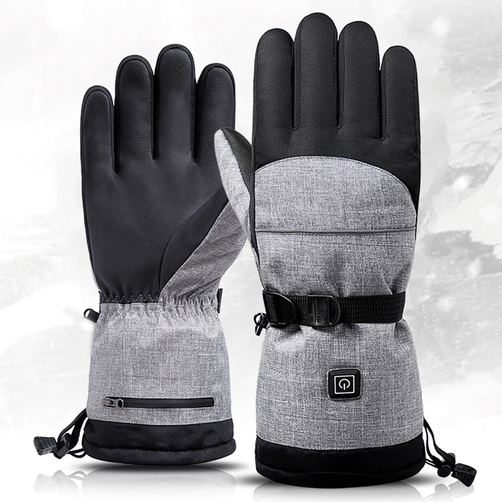 

1Pair Cold Weather Heating Gloves Thermal Electric Anti-Slip Waterproof Rechargeable for Outdoor Climbing Hiking Skiing Cycling