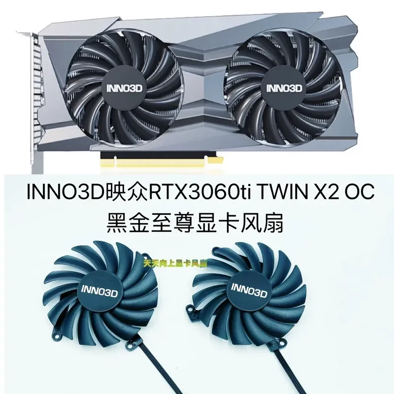 for INNO3D RTX 3060 Ti TWIN X2 OC Black Gold Extreme Graphics Card Silent Fan New