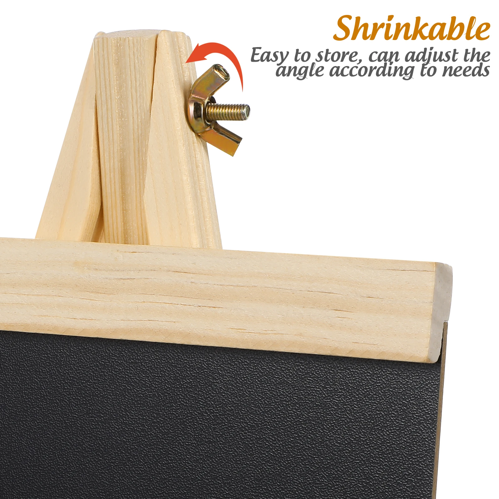 

Premium Wooden Chalkboard Sign Message Blackboard Decoration Standing Easel Tabletop Menu Board for Wedding Kitchen Restaurant