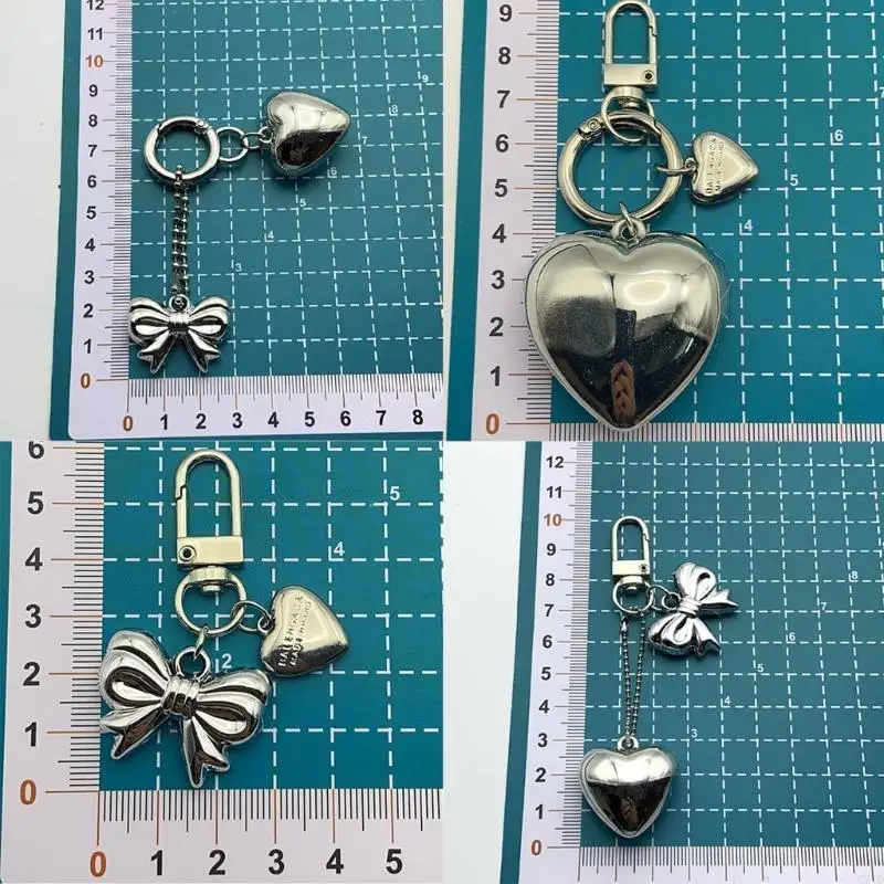 C71D Love Heart Large Heart Keychain Charm Pendant Polished Sturdy Alloy Suitable for All Ages Unisex Designs Casual Wear