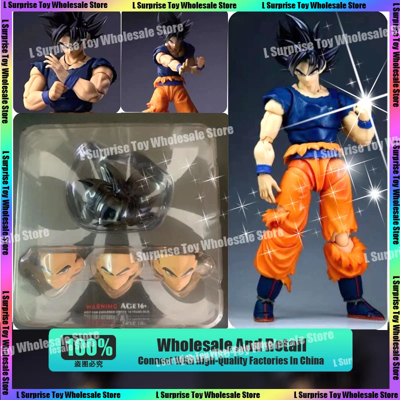 New DKO Dragon Ball Z SSJ Shf Son Goku Heads Accessories Super Saiyan Model Doll Anime Action Figures Christmas Toys Gifts