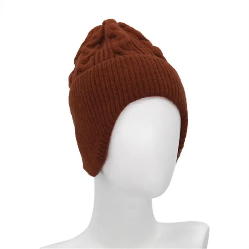 

652F Soft Beanie Hat Warm Ear Flap Hat Funny Ear Protective Cap Cold Weather