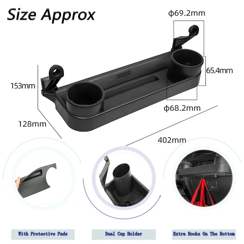 Imagen 2 del producto Asa de agarre para pasajero delantero, caja de almacenamiento extendida, organizador, portavasos para Suzuki Jimny 2019-2025, accesorios interiores modificados