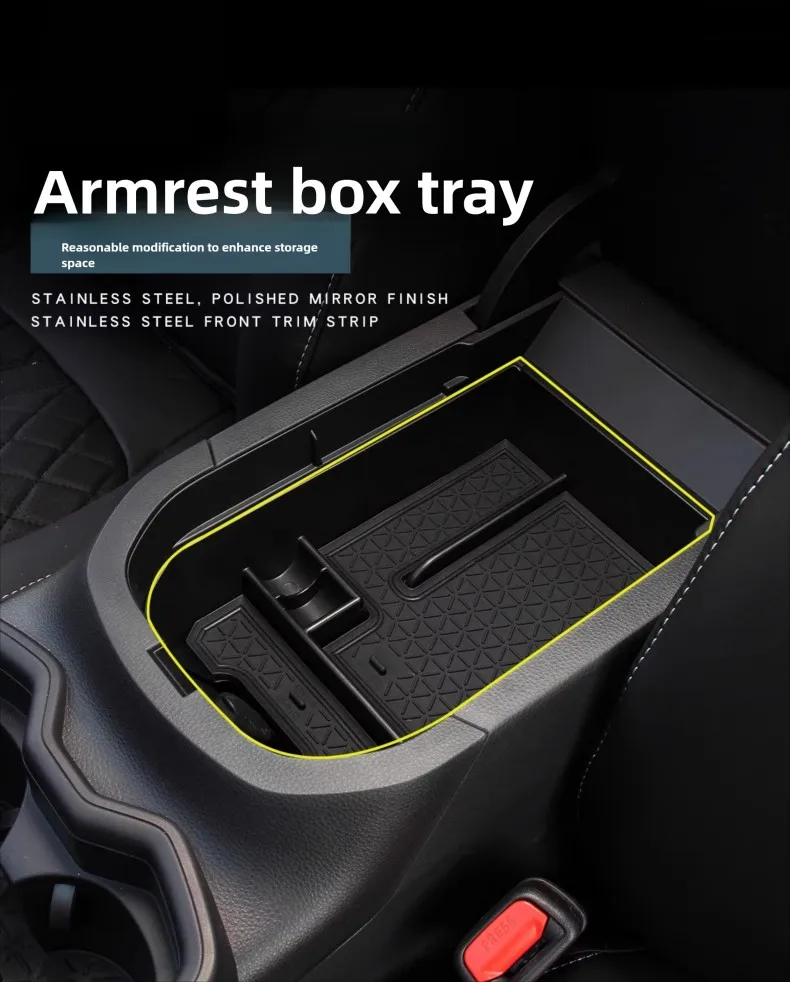 Für Toyota RAV4 XA50 2019 ~ 2025 RAV 4 Hybrid Auto Armlehne Lagerung Box Konsole Dashboard Kleinigkeiten Aufräumen Tablett innen Zubehör – Detail 1