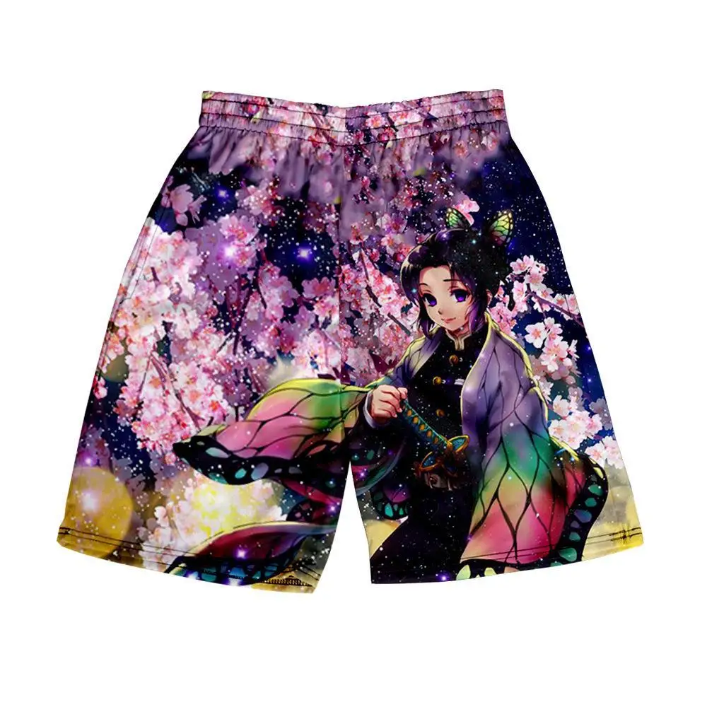 Anime Demon Slayer Beachwear Kimetsu No Yaiba Kamado Tanjirou Agatsuma Zenitsu Shinazugawa Sanemi Casual Loose Shorts