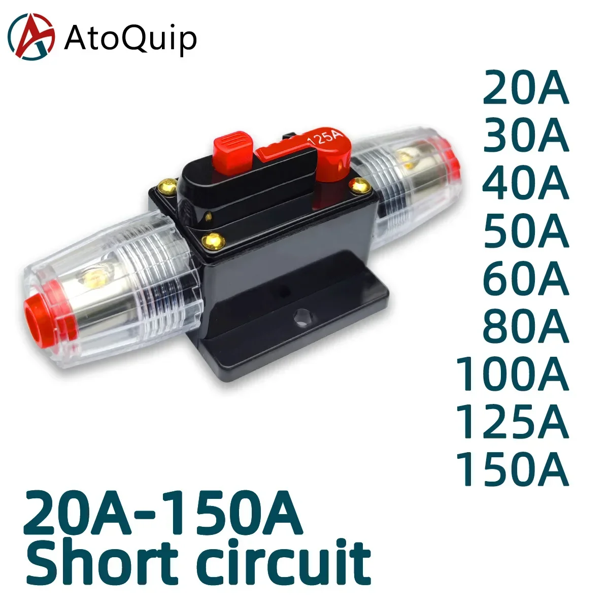 12V 24V 20A to150A Car Boat Self-recovery Resettable Circuit Breaker Truck Resettable Fuse Short Waterproof  Protection Fuse