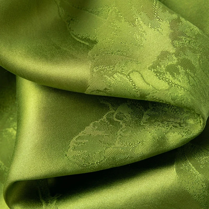 تنورة Birdtree 100% من حرير التوت الأخضر، فساتين مستقيمة للنساء من قماش الجاكار بخصر مطاطي وفتحة جانبية، صيف 2025 جديد D57211JF