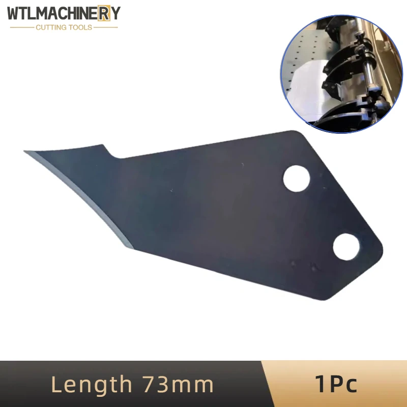 

1 шт., автоматическая машина для склеивания, длина лезвия 73 мм, автоматическая машина для изготовления коробок, сборочная линия, докторский нож