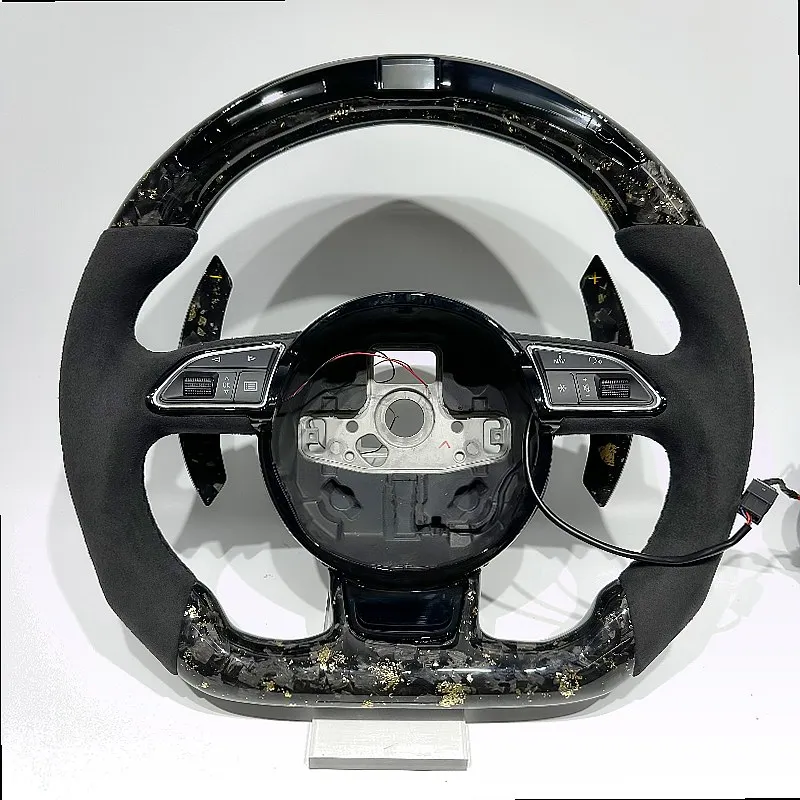 With LED Real  Car Steering Wheel for A3 A4 A5 S3 S4 S5 B8 B8.5 B9 R8