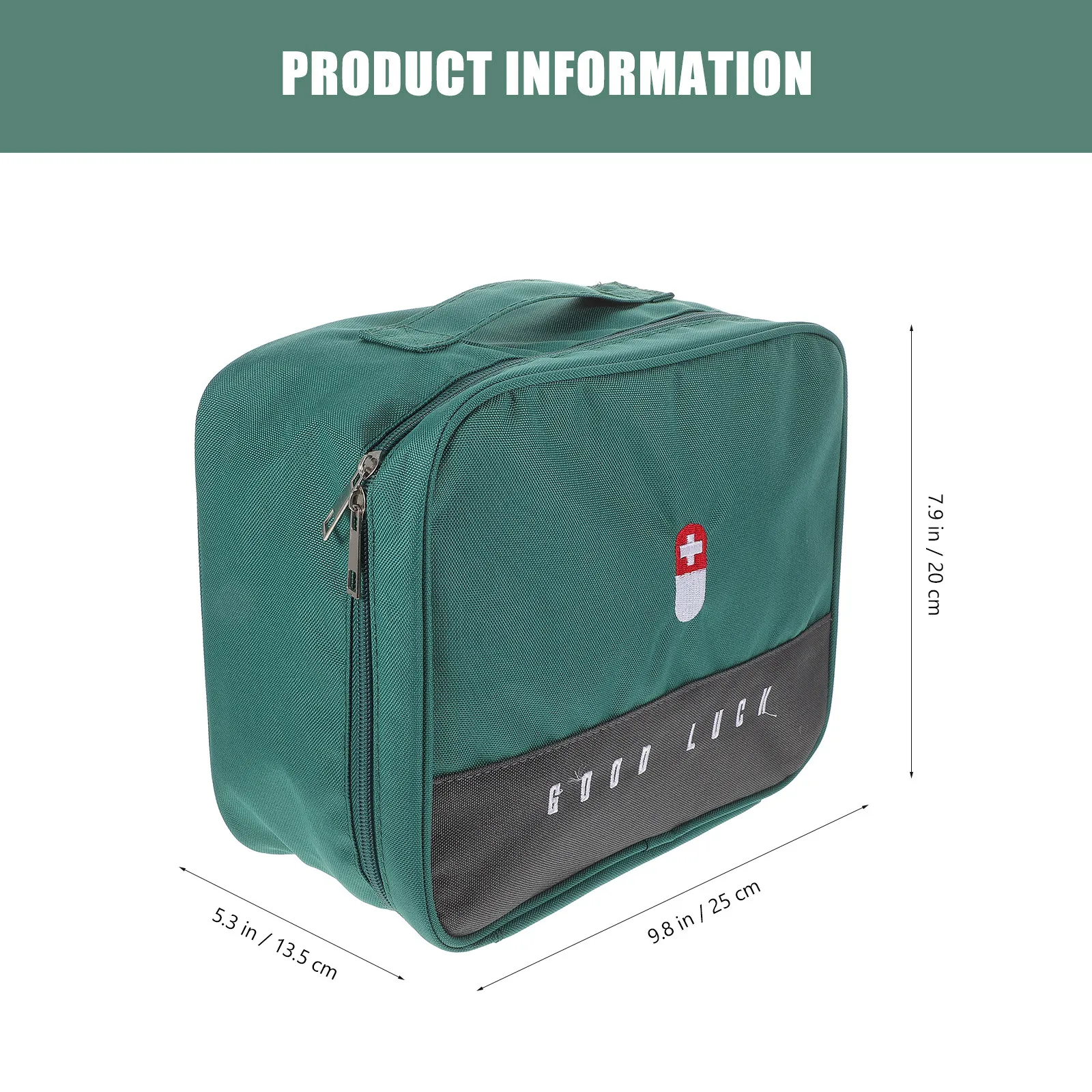 Waterproof Oxford Cloth First Aid Organizer Bag – Portable Multi-Grid Medicine Storage for Home Office School Outdoor