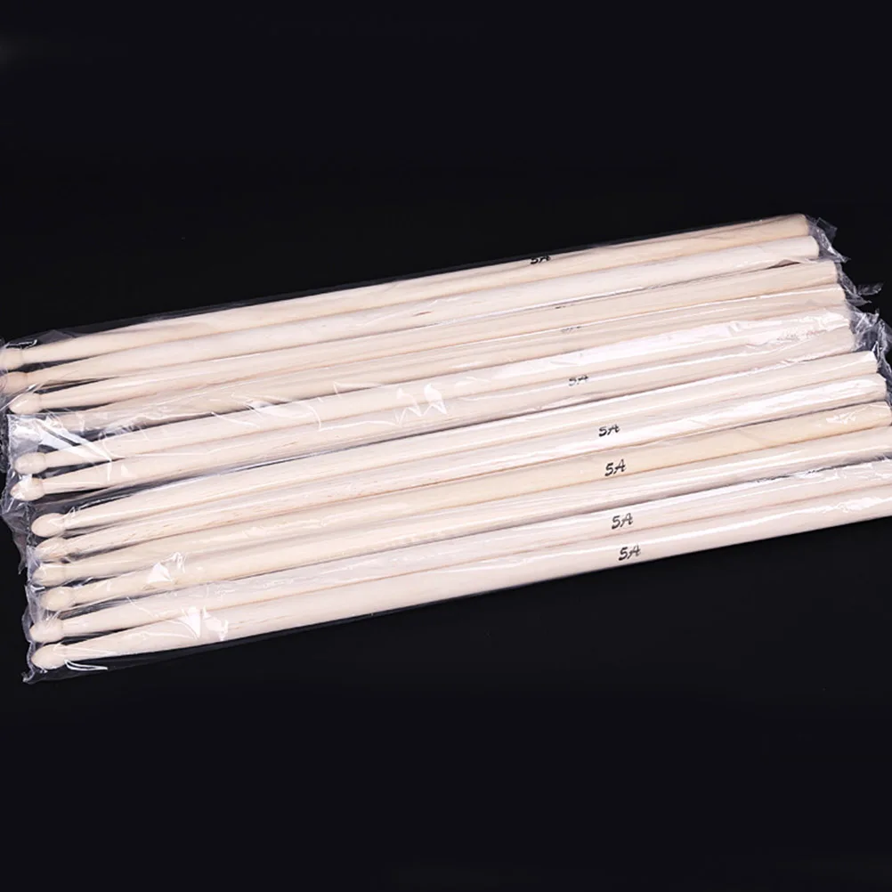 

3pcs 5A Maple Drumsticks Premium Wooden Sturdy Long Handle Triangular Mallet Head Stage Performance Durable For Beginner
