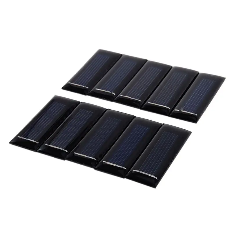 50Pcs Mini Solar Panel New 0.5V 100MA Solar Cells Photovoltaic Panels Module Sun Power Battery DIY 53X18x2.5Mm