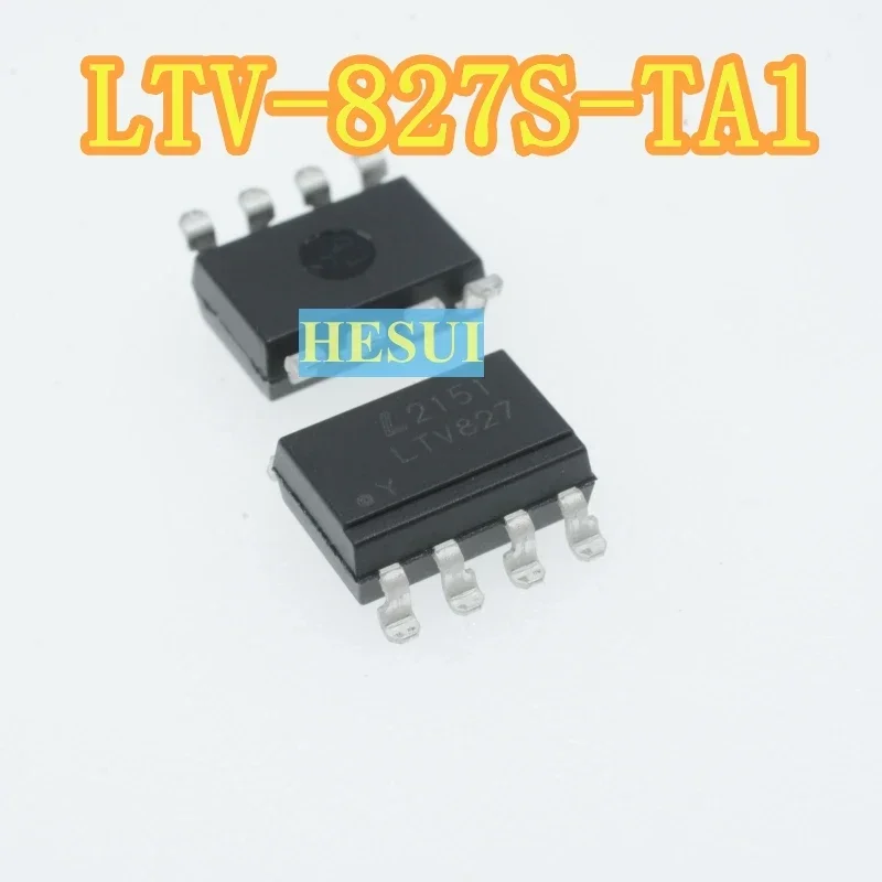 500/1000pcs LTV-827S-TA1 SOP-8 transistor output optocoupler original