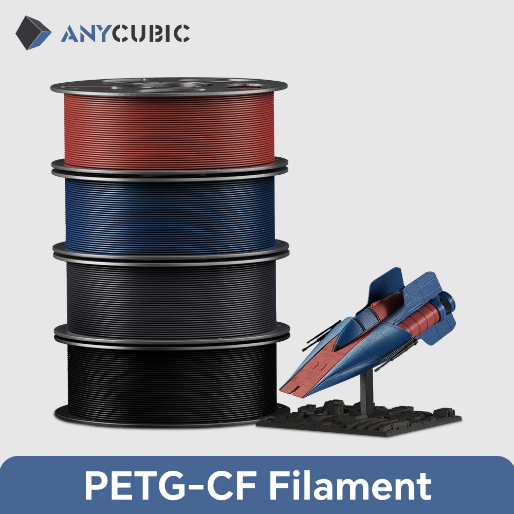 

ANYCUBIC PETG-CF Filament 3D Printer Filament Carbon Fiber Ornament Toy Printing Materail Durable Waterproof PETG Filament