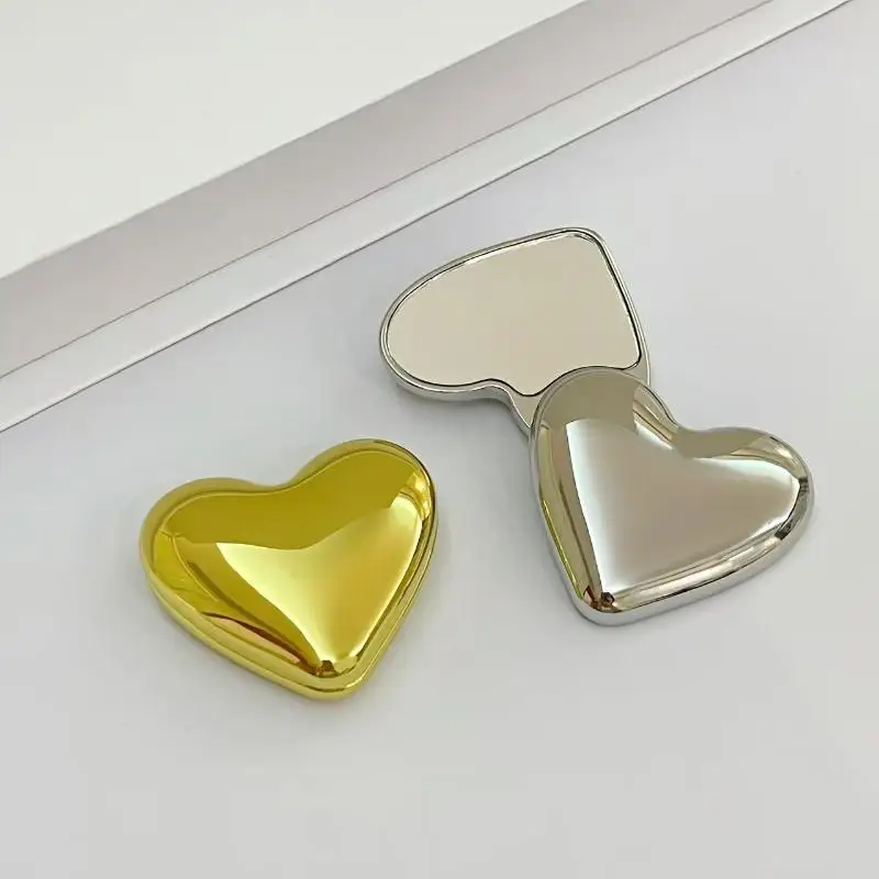 Double-sided Heart Shape Makeup Mirror Girl Cute Small Mirror Portable Student Rotating Mirror Cosmetic Beauty Tools Handheld