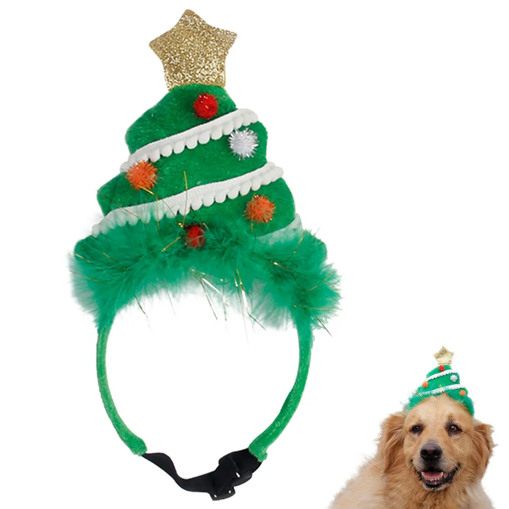 Cerceau de cheveux de chien de Noël, coiffure d'arbre de Noël, bande de sauna pour animaux de compagnie, accessoire de costume pour enfant