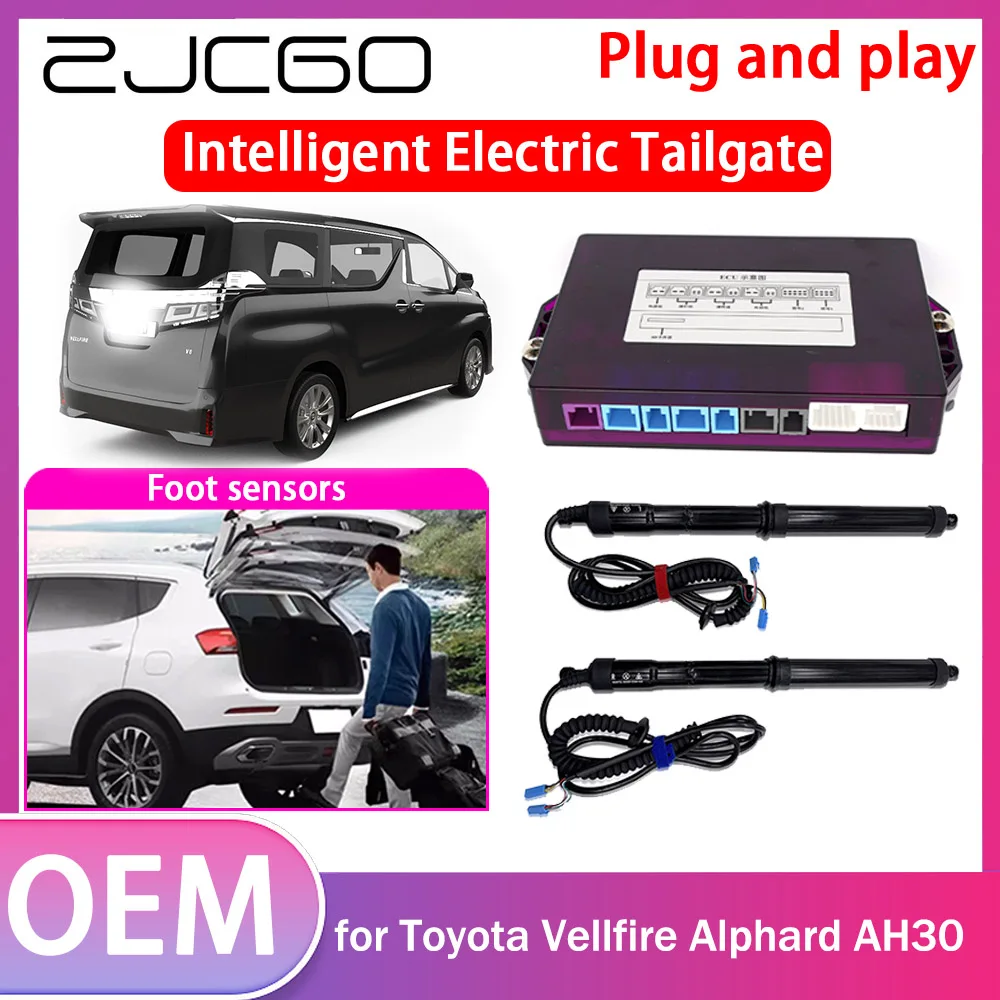 ZJCGO Electric Tailgate Lift Drive Trunk Opening Tail Gate Lift Soft Close Car Door for Toyota Vellfire Alphard AH30 2015~2023