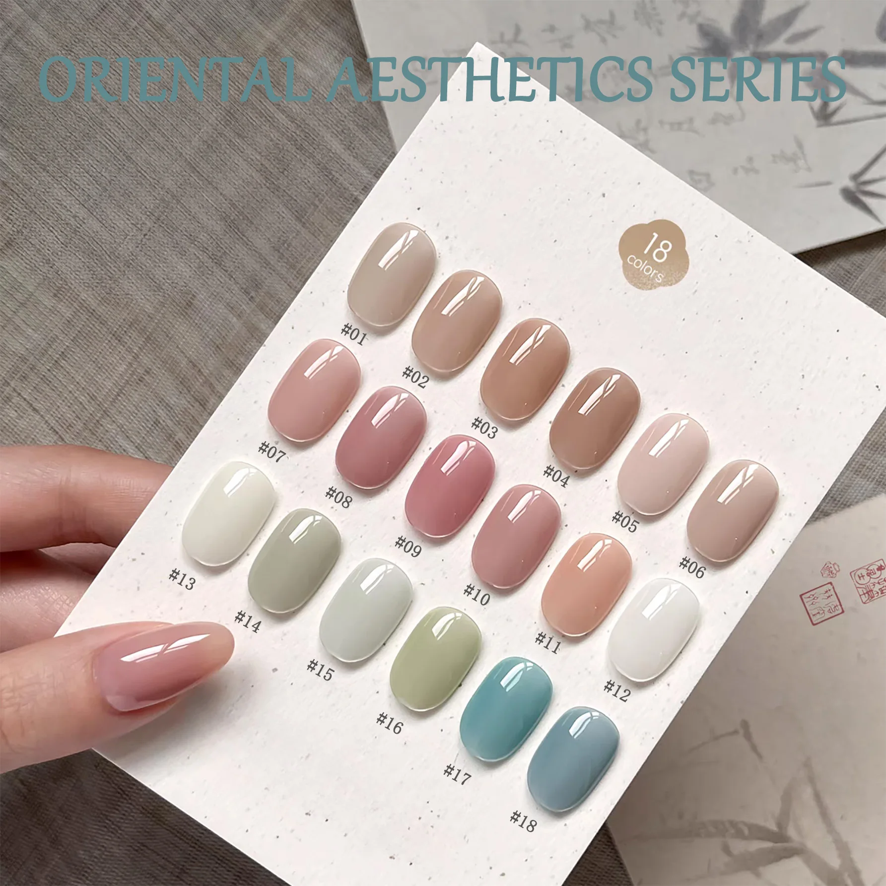 TC 10 ml 18-Farben-Gelee-Gel-Nagellack, milchig weiß, nackt, glitzernd, Soak Off, LED-UV-Gel, semi-permanenter Nagelkunst-Maniküre-Gel-Lack