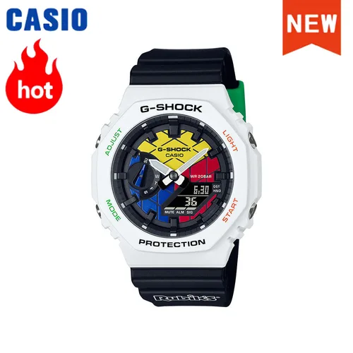 Imagen 2 del producto Reloj Casio GA-2100 serie 2026 para hombre, diseño Flame Inside, deportivo, multifuncional, a la moda, antichoque, con esfera de color, G-SHOCK