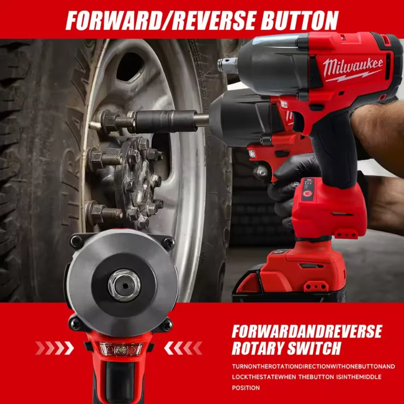 

100%MILWAUKEEM18 BIW12/2659 Impact Wrench M18 Compact 1/2" Cordless 1300NM 4-Pole Motor Electric Wrench 18V Lithium Power Tools