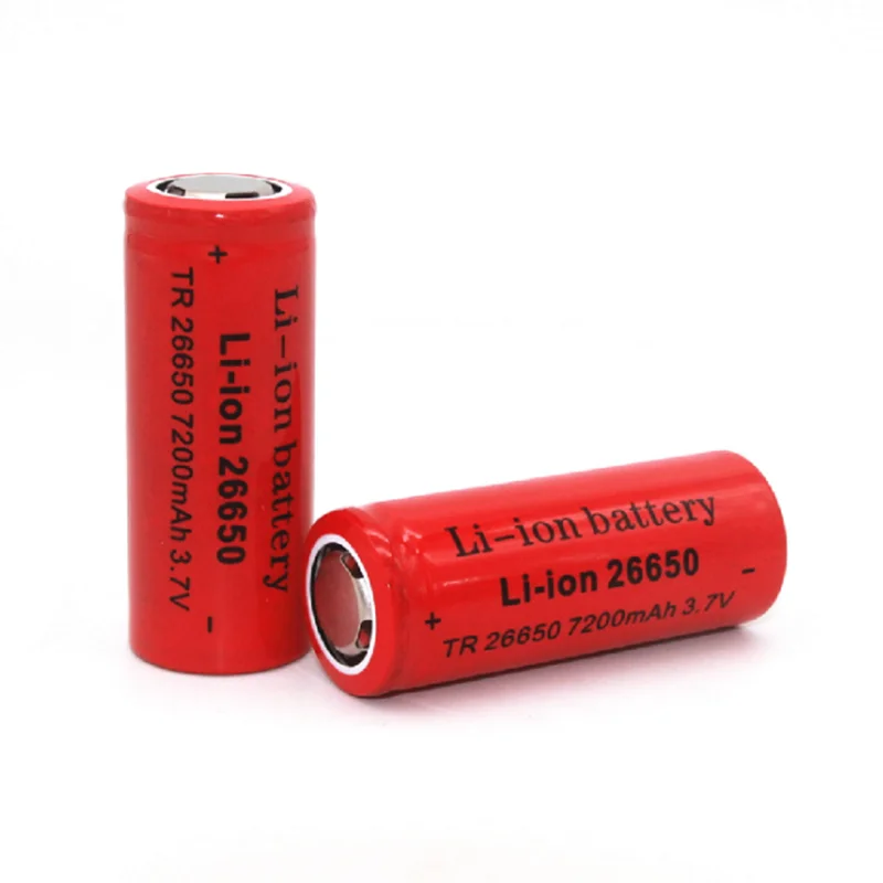 26650 3.7 فولت 7200 مللي أمبير بطارية ليثيوم أيون قابلة للشحن تستخدم لمصباح يدوي راديو بنك الطاقة المحمولة ألعاب كهربائية بطارية قابلة لإعادة الاستخدام