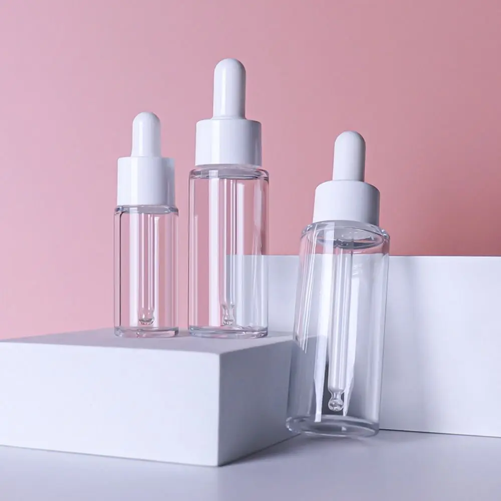 20-50ml Essential Oil Dropper Bottles Plastic Transparent Refillable Bottles Cosmetic Liquid Containers Thick