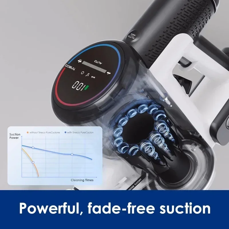 DD2TTinecoes Pure ONE S15 Essentials เครื่องดูดฝุ่นไร้สายอัจฉริยะ ติดด้วยแปรงป้องกันการพันกัน; ดูดไม่จางหาย ทําความสะอาดอย่างล้ําลึก
